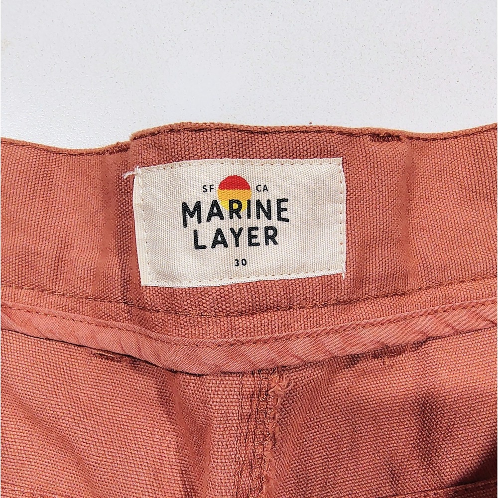 Marine Layer Men's Shorts Cargo Etruscan Red Chino 30 Casual Utility Hiking NWT - Picture 5 of 12